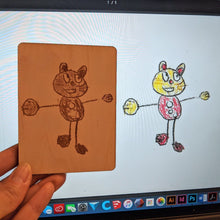 Load image into Gallery viewer, Hand Drawn Image Engraved onto Coaster or Plaque