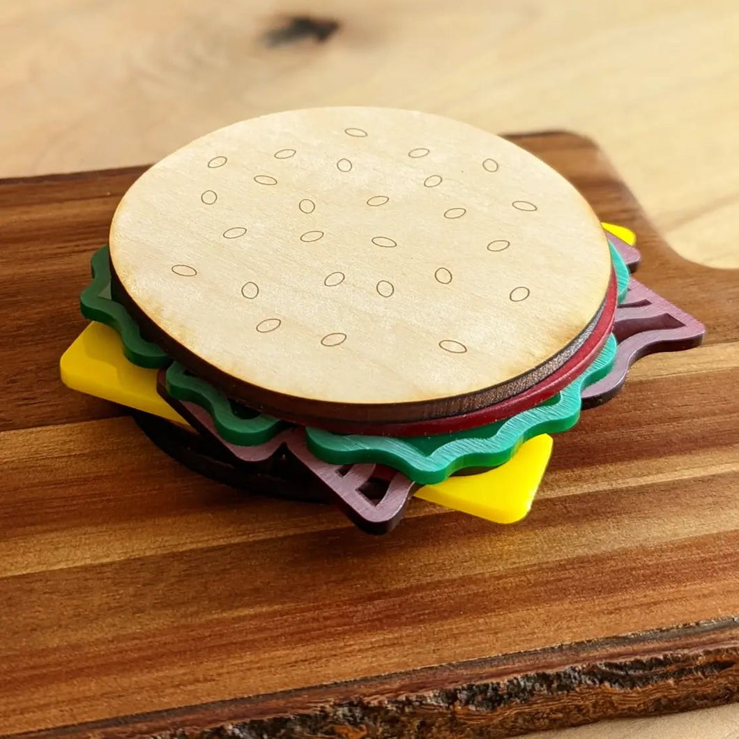 Burger Coaster Set – TheMakerBeanCafe