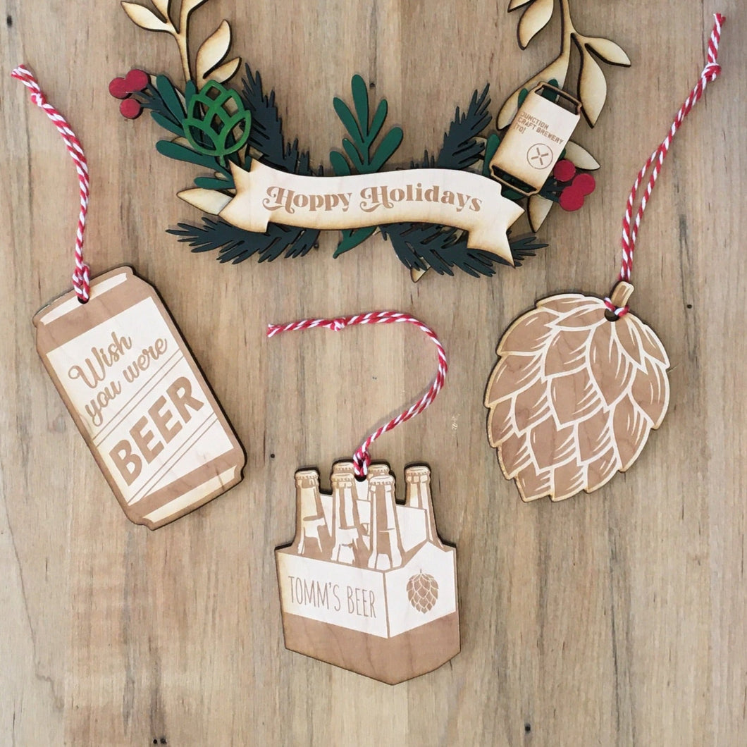 Beer-themed ornaments