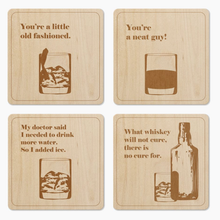Load image into Gallery viewer, Laser-engraved Coasters (4-pack)
