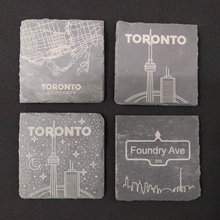 Load image into Gallery viewer, Laser-engraved Coasters (4-pack)
